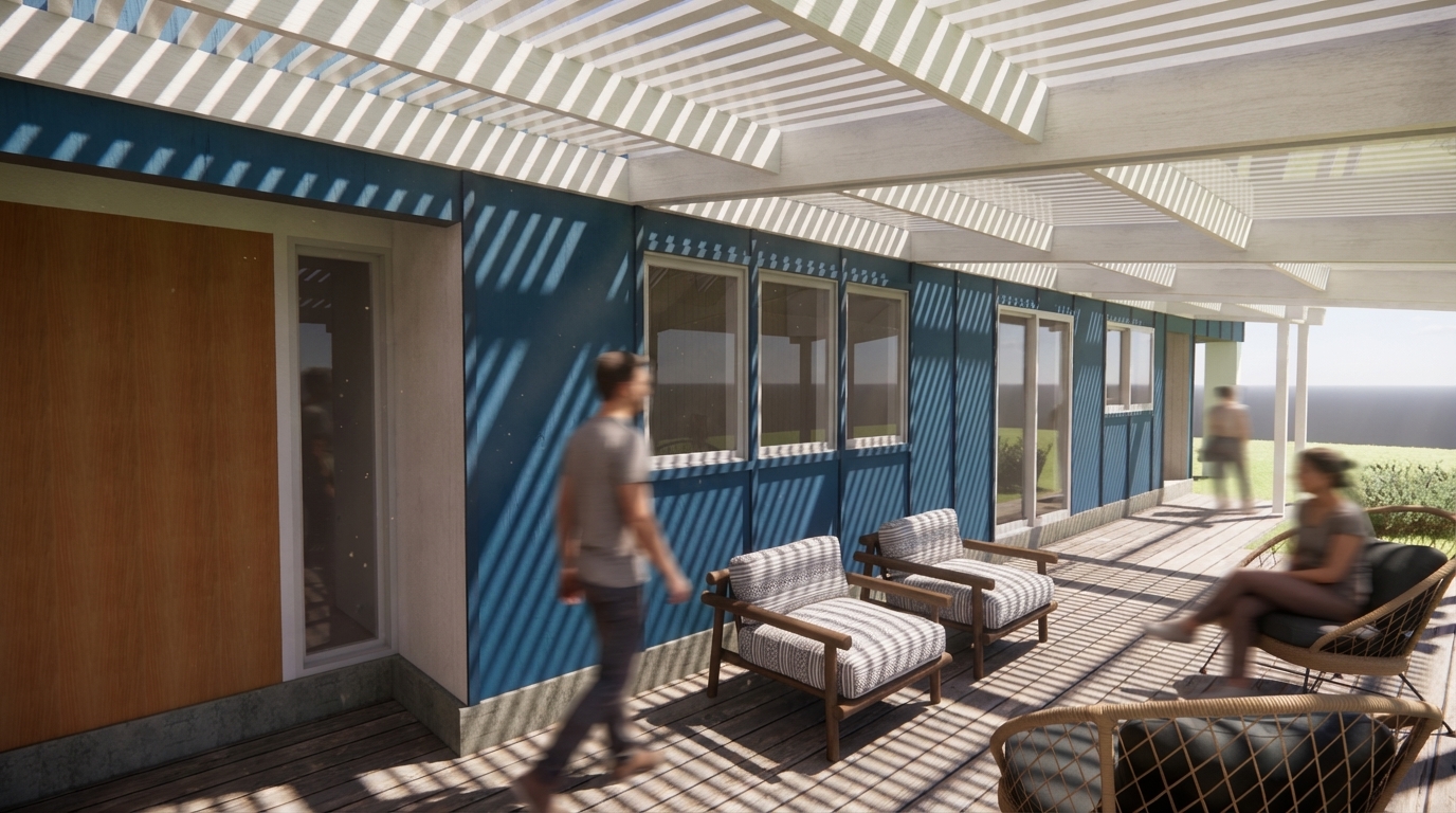 Interior con mobiliario