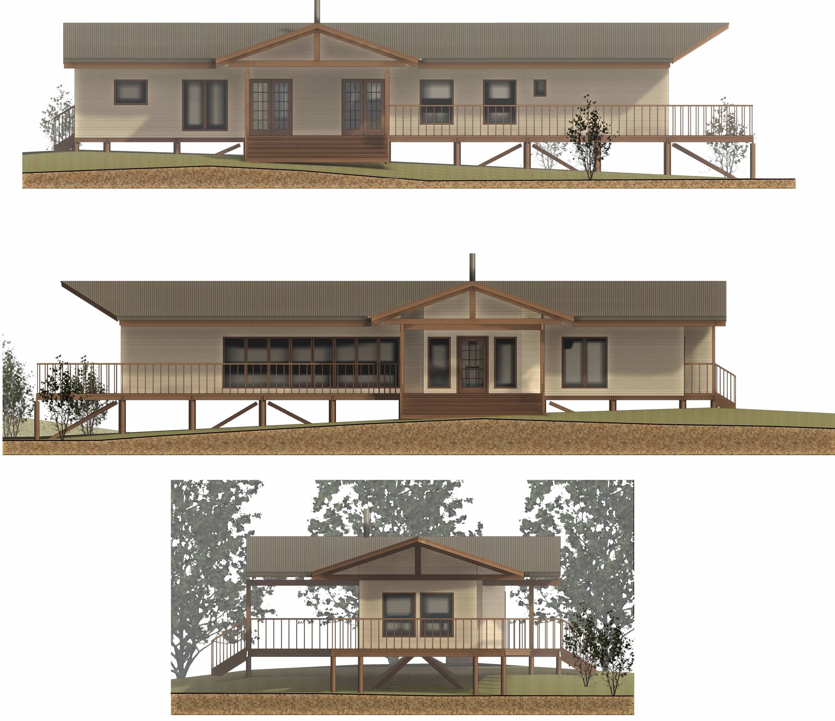 Vista nocturna del inmueble