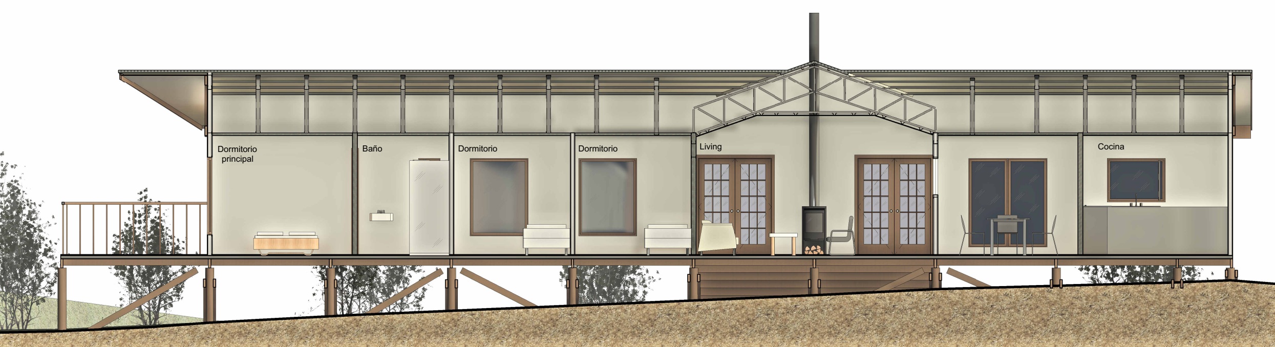 Detalle del interior después de la restauración