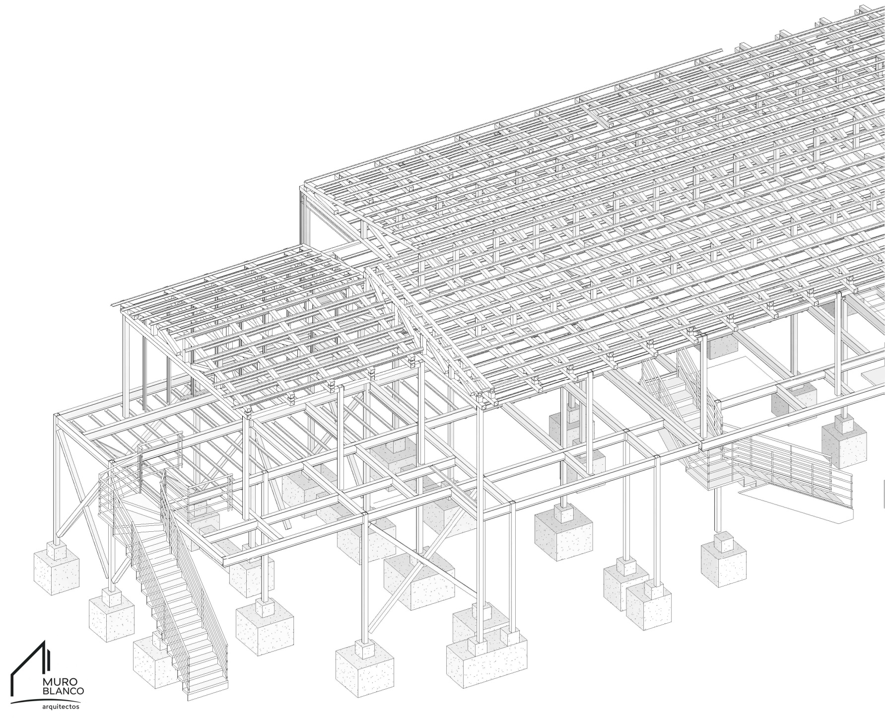 Vista nocturna del inmueble